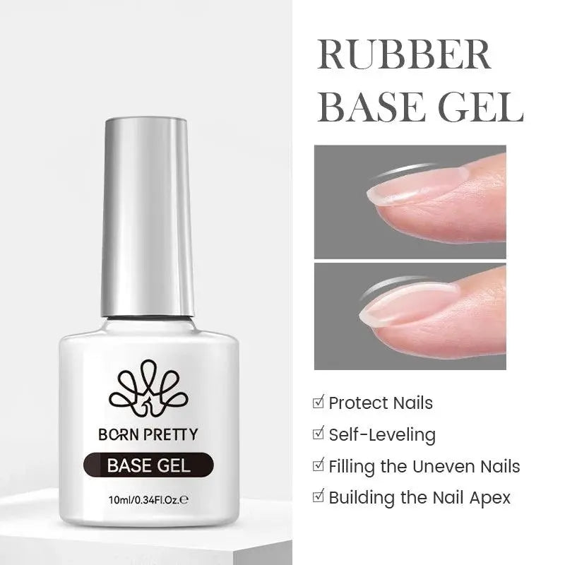 BORN PRETTY Milky White Jelly Nude Gel Nail Polish 10ml White Translucent Soak Off Gel Vernis Semi Permanent Need UV Light Cure - SS69
