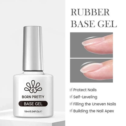 BORN PRETTY Milky White Jelly Nude Gel Nail Polish 10ml White Translucent Soak Off Gel Vernis Semi Permanent Need UV Light Cure - SS69