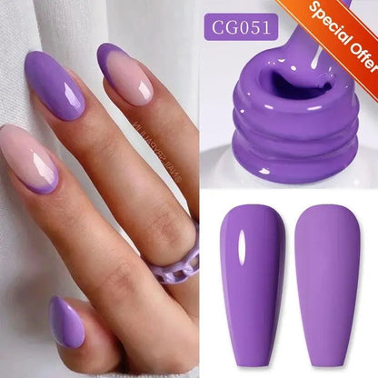 BORN PRETTY Milky White Jelly Nude Gel Nail Polish 10ml White Translucent Soak Off Gel Vernis Semi Permanent Need UV Light Cure - SS69