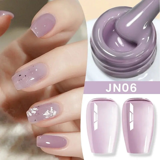 BORN PRETTY Milky White Jelly Nude Gel Nail Polish 10ml White Translucent Soak Off Gel Vernis Semi Permanent Need UV Light Cure SS69