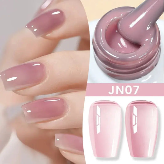 BORN PRETTY Milky White Jelly Nude Gel Nail Polish 10ml White Translucent Soak Off Gel Vernis Semi Permanent Need UV Light Cure SS69