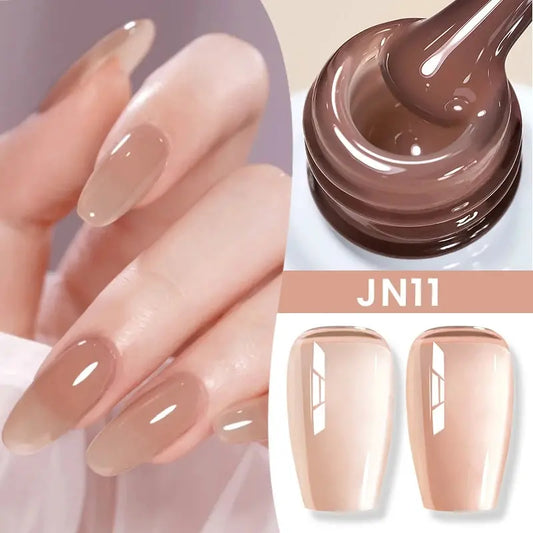 BORN PRETTY Milky White Jelly Nude Gel Nail Polish 10ml White Translucent Soak Off Gel Vernis Semi Permanent Need UV Light Cure SS69