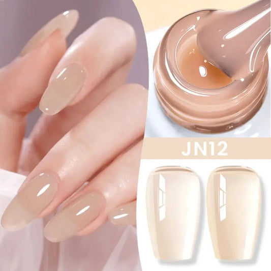 BORN PRETTY Milky White Jelly Nude Gel Nail Polish 10ml White Translucent Soak Off Gel Vernis Semi Permanent Need UV Light Cure SS69