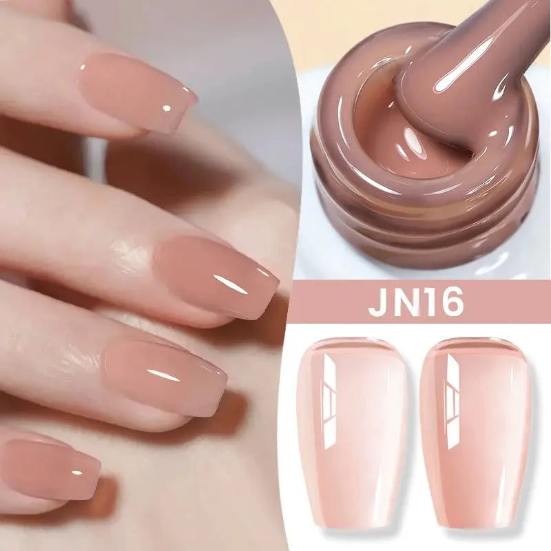 BORN PRETTY Milky White Jelly Nude Gel Nail Polish 10ml White Translucent Soak Off Gel Vernis Semi Permanent Need UV Light Cure SS69