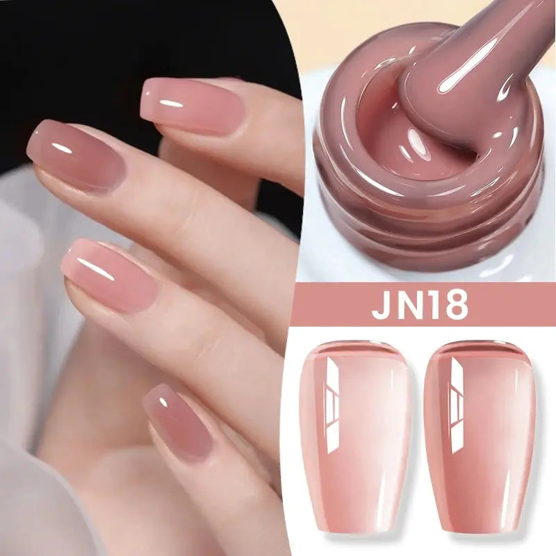 BORN PRETTY Milky White Jelly Nude Gel Nail Polish 10ml White Translucent Soak Off Gel Vernis Semi Permanent Need UV Light Cure SS69