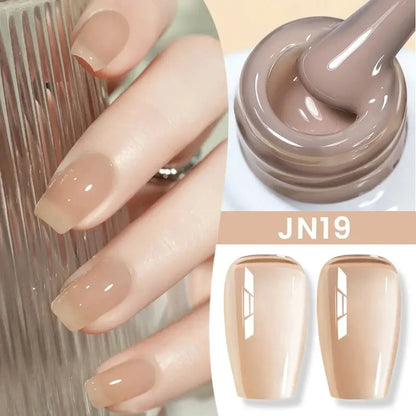 BORN PRETTY Milky White Jelly Nude Gel Nail Polish 10ml White Translucent Soak Off Gel Vernis Semi Permanent Need UV Light Cure SS69
