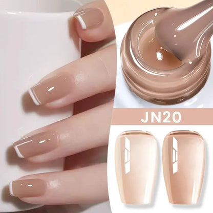 BORN PRETTY Milky White Jelly Nude Gel Nail Polish 10ml White Translucent Soak Off Gel Vernis Semi Permanent Need UV Light Cure SS69