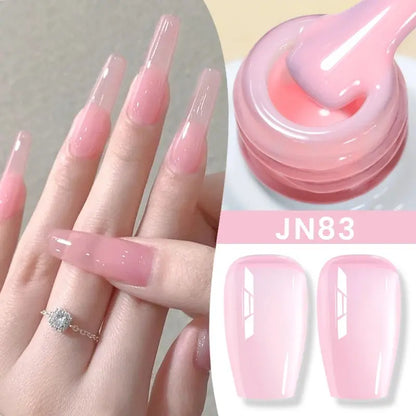 BORN PRETTY Milky White Jelly Nude Gel Nail Polish 10ml White Translucent Soak Off Gel Vernis Semi Permanent Need UV Light Cure SS69