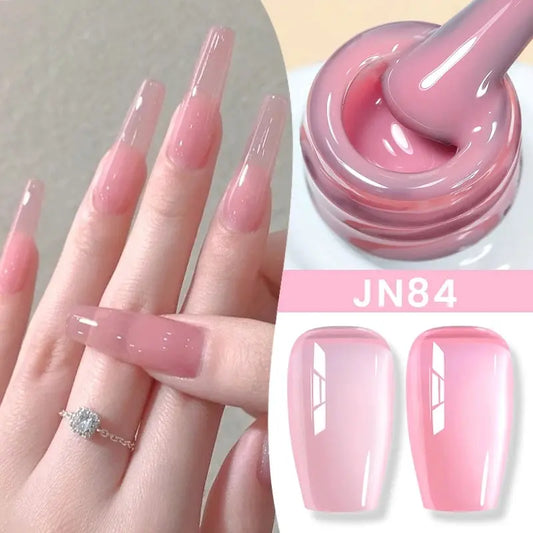 BORN PRETTY Milky White Jelly Nude Gel Nail Polish 10ml White Translucent Soak Off Gel Vernis Semi Permanent Need UV Light Cure SS69