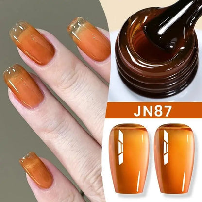 BORN PRETTY Milky White Jelly Nude Gel Nail Polish 10ml White Translucent Soak Off Gel Vernis Semi Permanent Need UV Light Cure - SS69