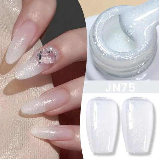 BORN PRETTY Milky White Jelly Nude Gel Nail Polish 10ml White Translucent Soak Off Gel Vernis Semi Permanent Need UV Light Cure SS69