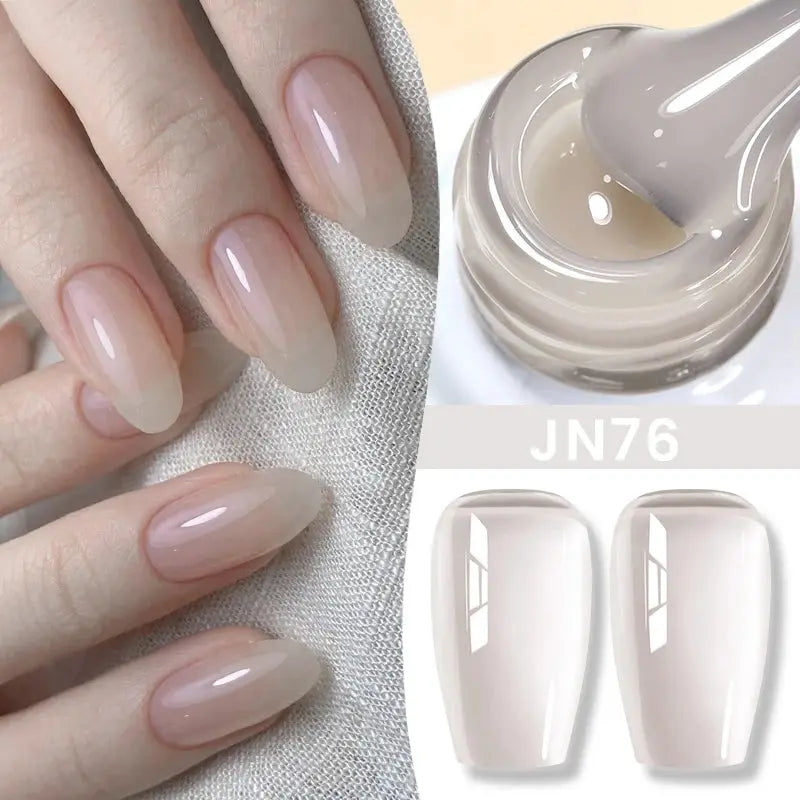 BORN PRETTY Milky White Jelly Nude Gel Nail Polish 10ml White Translucent Soak Off Gel Vernis Semi Permanent Need UV Light Cure SS69