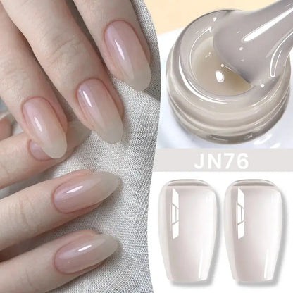 BORN PRETTY Milky White Jelly Nude Gel Nail Polish 10ml White Translucent Soak Off Gel Vernis Semi Permanent Need UV Light Cure SS69