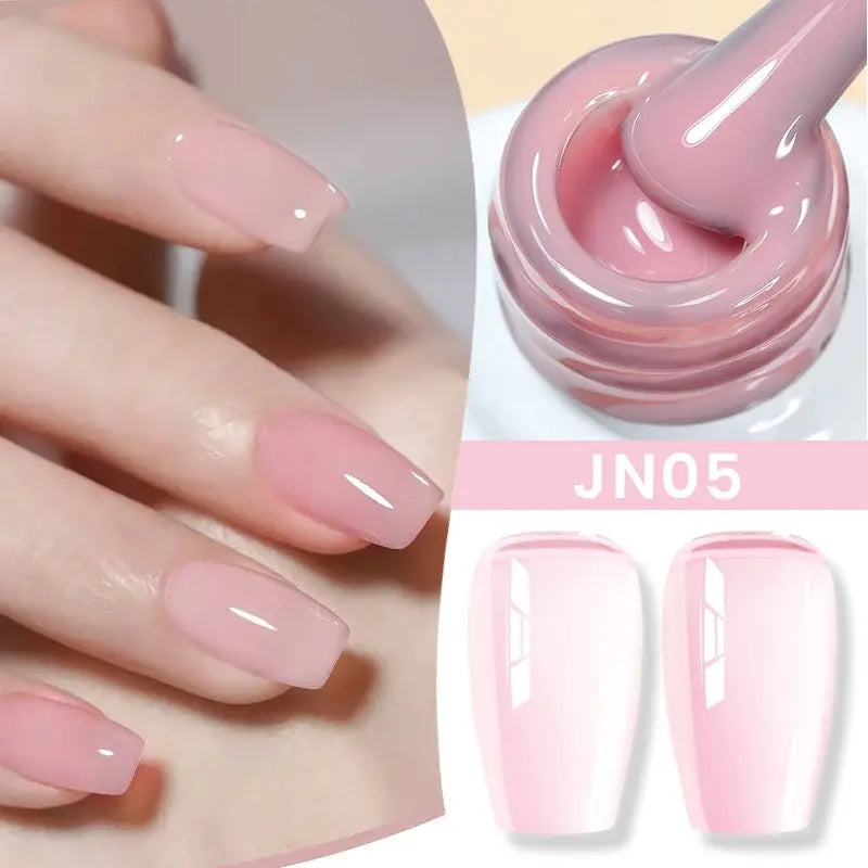 BORN PRETTY Milky White Jelly Nude Gel Nail Polish 10ml White Translucent Soak Off Gel Vernis Semi Permanent Need UV Light Cure SS69