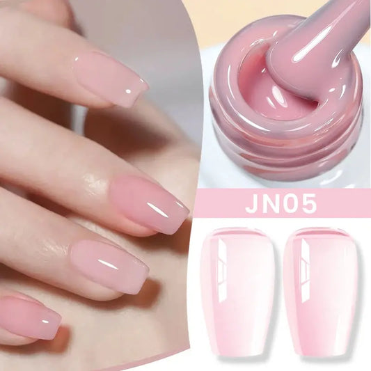 BORN PRETTY Milky White Jelly Nude Gel Nail Polish 10ml White Translucent Soak Off Gel Vernis Semi Permanent Need UV Light Cure SS69