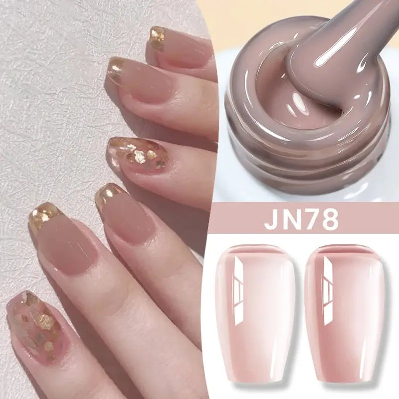 BORN PRETTY Milky White Jelly Nude Gel Nail Polish 10ml White Translucent Soak Off Gel Vernis Semi Permanent Need UV Light Cure SS69