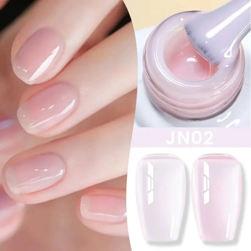 BORN PRETTY Milky White Jelly Nude Gel Nail Polish 10ml White Translucent Soak Off Gel Vernis Semi Permanent Need UV Light Cure SS69