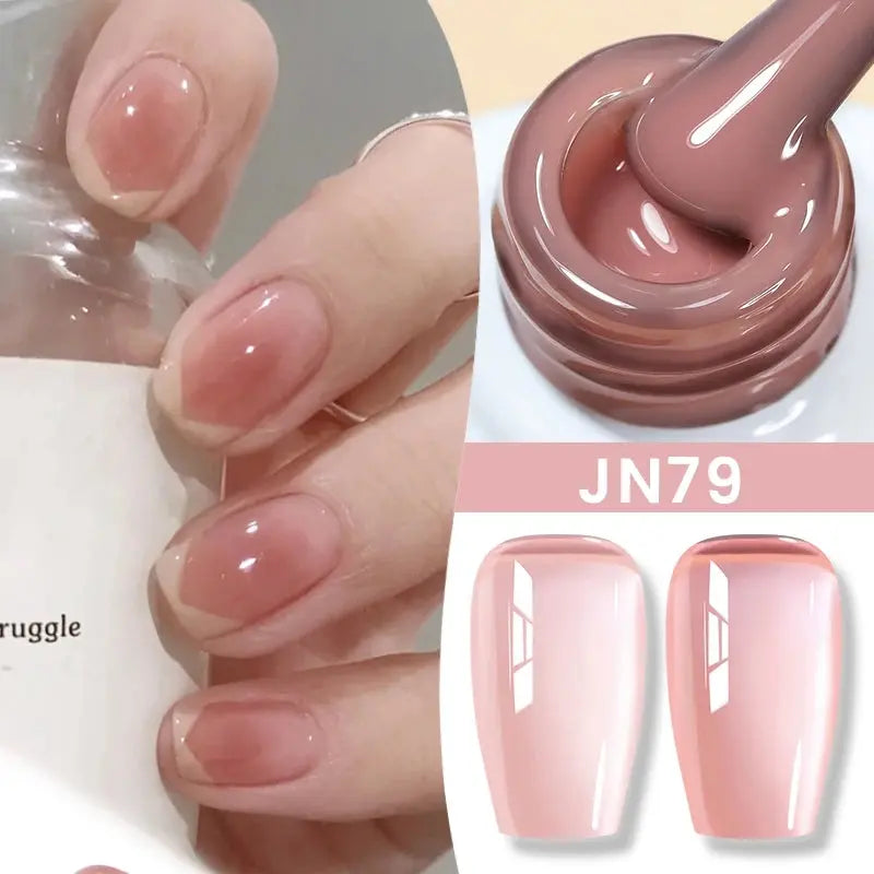 BORN PRETTY Milky White Jelly Nude Gel Nail Polish 10ml White Translucent Soak Off Gel Vernis Semi Permanent Need UV Light Cure SS69