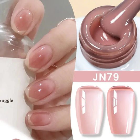 BORN PRETTY Milky White Jelly Nude Gel Nail Polish 10ml White Translucent Soak Off Gel Vernis Semi Permanent Need UV Light Cure SS69