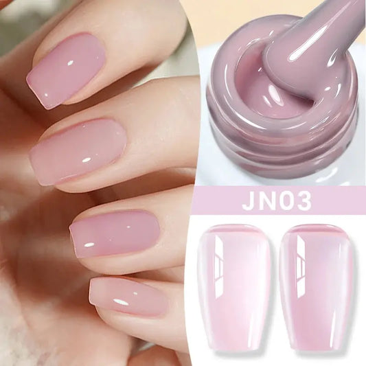 BORN PRETTY Milky White Jelly Nude Gel Nail Polish 10ml White Translucent Soak Off Gel Vernis Semi Permanent Need UV Light Cure SS69