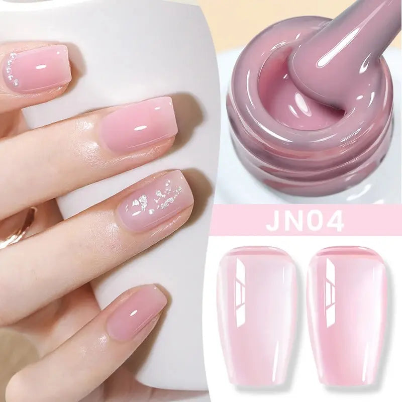 BORN PRETTY Milky White Jelly Nude Gel Nail Polish 10ml White Translucent Soak Off Gel Vernis Semi Permanent Need UV Light Cure SS69