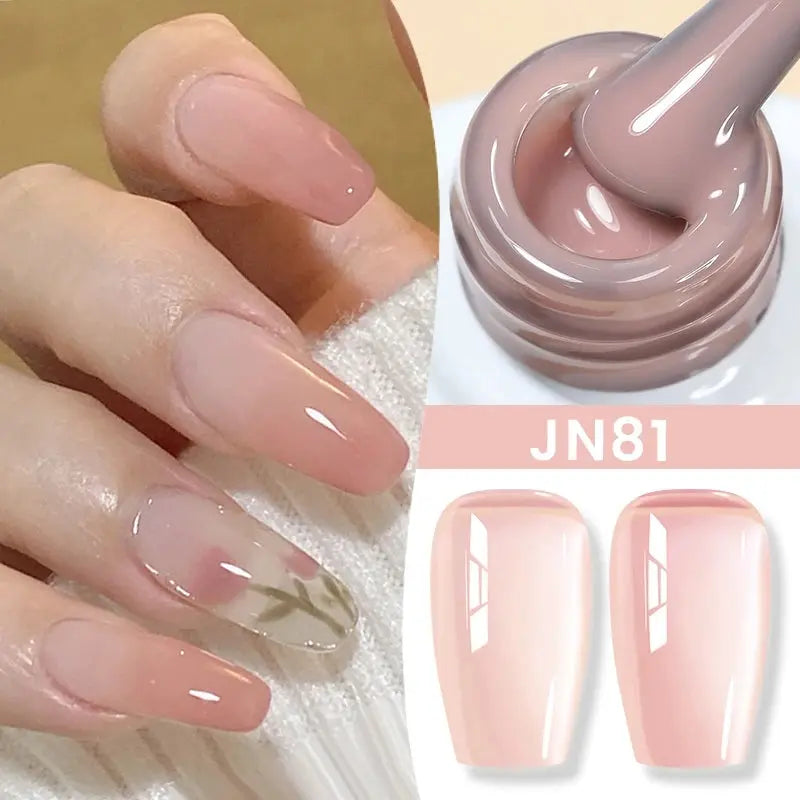 BORN PRETTY Milky White Jelly Nude Gel Nail Polish 10ml White Translucent Soak Off Gel Vernis Semi Permanent Need UV Light Cure SS69