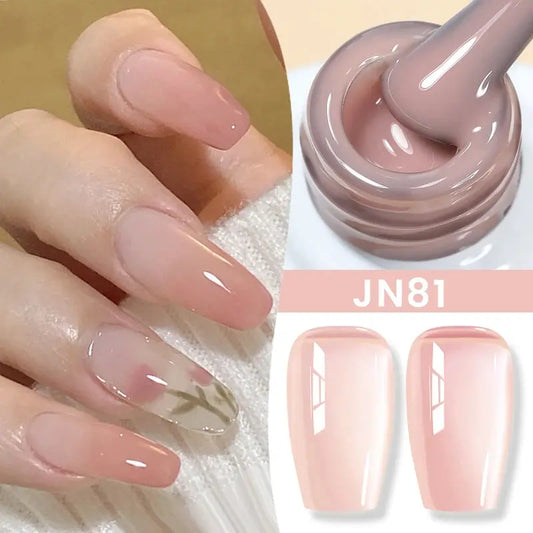 BORN PRETTY Milky White Jelly Nude Gel Nail Polish 10ml White Translucent Soak Off Gel Vernis Semi Permanent Need UV Light Cure SS69