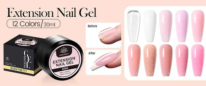 BORN PRETTY Milky White Jelly Nude Gel Nail Polish 10ml White Translucent Soak Off Gel Vernis Semi Permanent Need UV Light Cure SS69