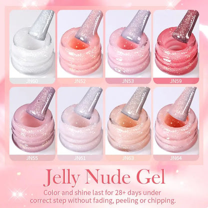 BORN PRETTY Milky White Jelly Nude Gel Nail Polish 10ml White Translucent Soak Off Gel Vernis Semi Permanent Need UV Light Cure SS69