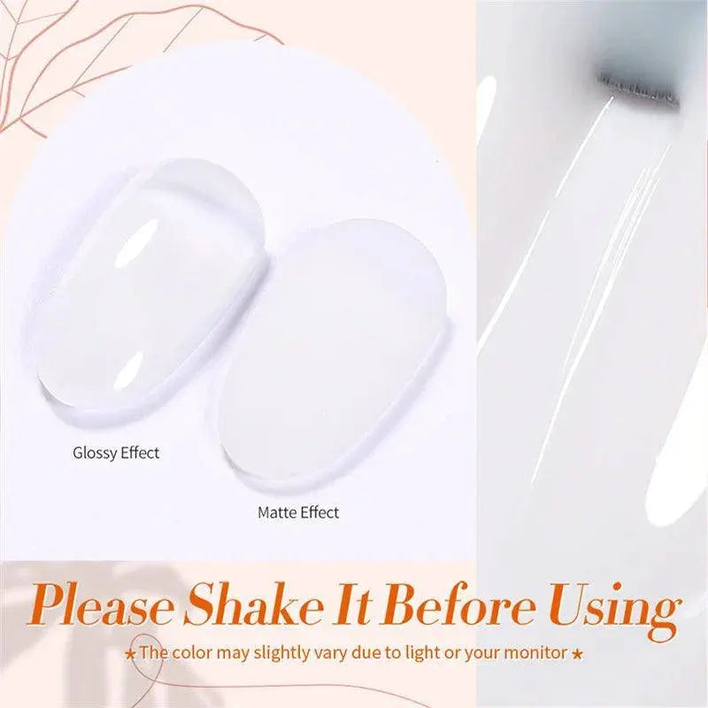 BORN PRETTY Milky White Jelly Nude Gel Nail Polish 10ml White Translucent Soak Off Gel Vernis Semi Permanent Need UV Light Cure - SS69