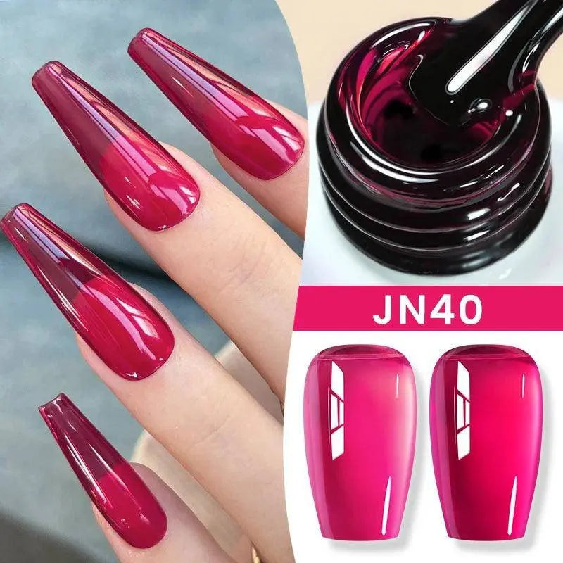 BORN PRETTY Milky White Jelly Nude Gel Nail Polish 10ml White Translucent Soak Off Gel Vernis Semi Permanent Need UV Light Cure - SS69