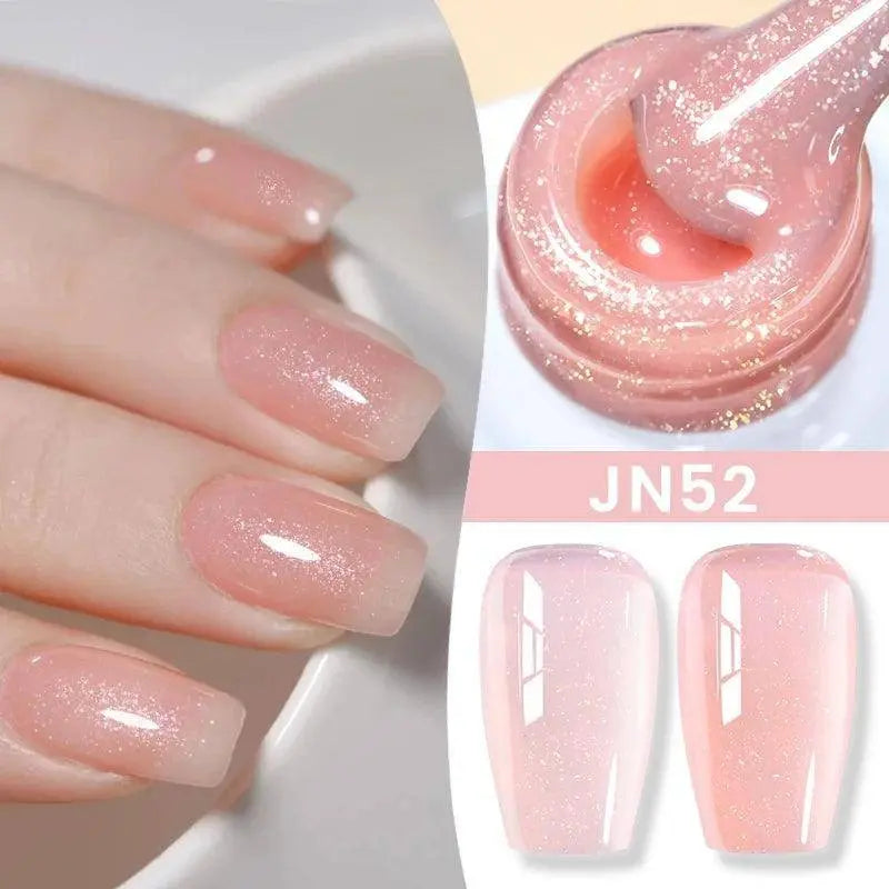BORN PRETTY Milky White Jelly Nude Gel Nail Polish 10ml White Translucent Soak Off Gel Vernis Semi Permanent Need UV Light Cure - SS69