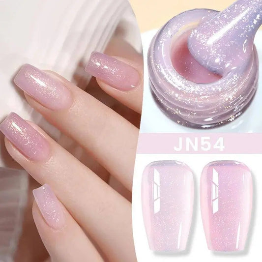 BORN PRETTY Milky White Jelly Nude Gel Nail Polish 10ml White Translucent Soak Off Gel Vernis Semi Permanent Need UV Light Cure - SS69