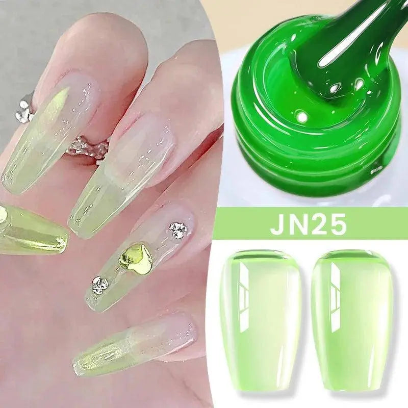BORN PRETTY Milky White Jelly Nude Gel Nail Polish 10ml White Translucent Soak Off Gel Vernis Semi Permanent Need UV Light Cure - SS69