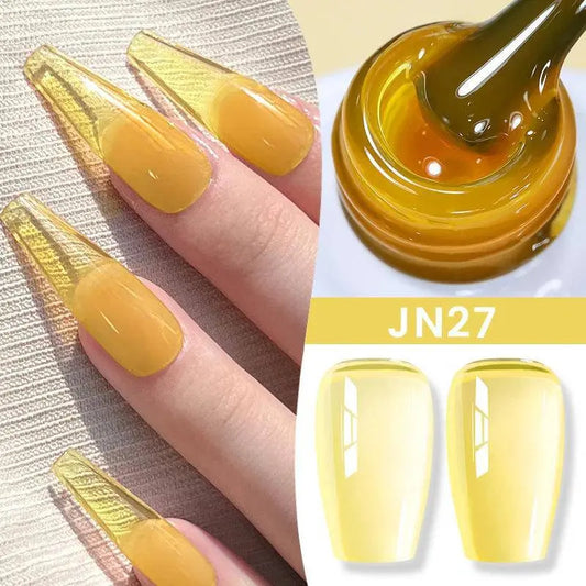 BORN PRETTY Milky White Jelly Nude Gel Nail Polish 10ml White Translucent Soak Off Gel Vernis Semi Permanent Need UV Light Cure - SS69