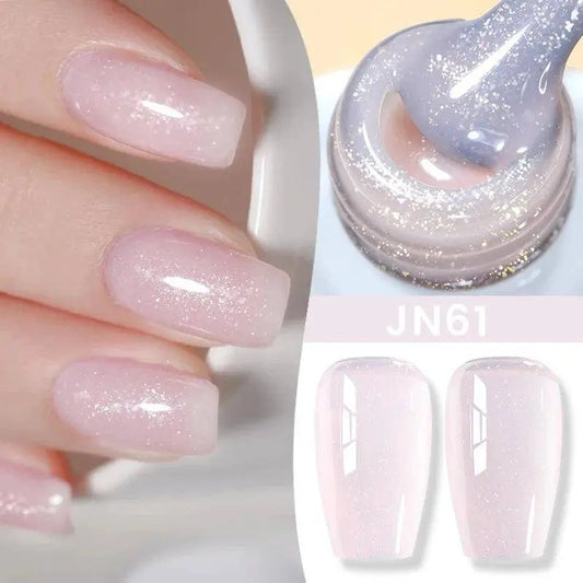 BORN PRETTY Milky White Jelly Nude Gel Nail Polish 10ml White Translucent Soak Off Gel Vernis Semi Permanent Need UV Light Cure SS69