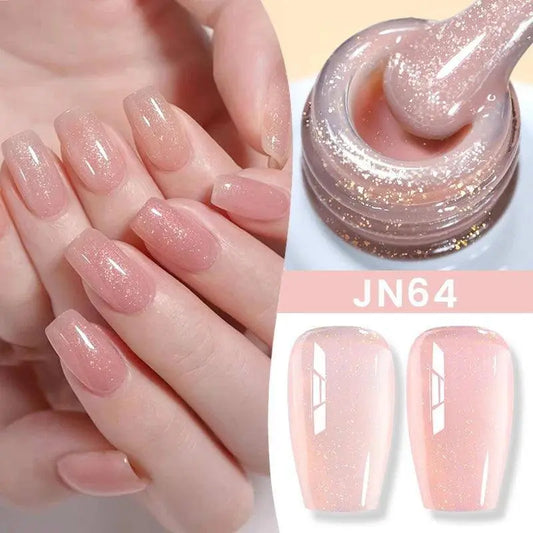 BORN PRETTY Milky White Jelly Nude Gel Nail Polish 10ml White Translucent Soak Off Gel Vernis Semi Permanent Need UV Light Cure SS69