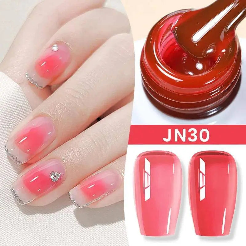 BORN PRETTY Milky White Jelly Nude Gel Nail Polish 10ml White Translucent Soak Off Gel Vernis Semi Permanent Need UV Light Cure - SS69