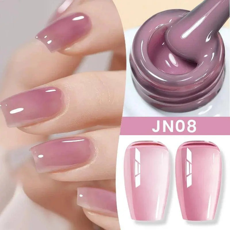 BORN PRETTY Milky White Jelly Nude Gel Nail Polish 10ml White Translucent Soak Off Gel Vernis Semi Permanent Need UV Light Cure SS69