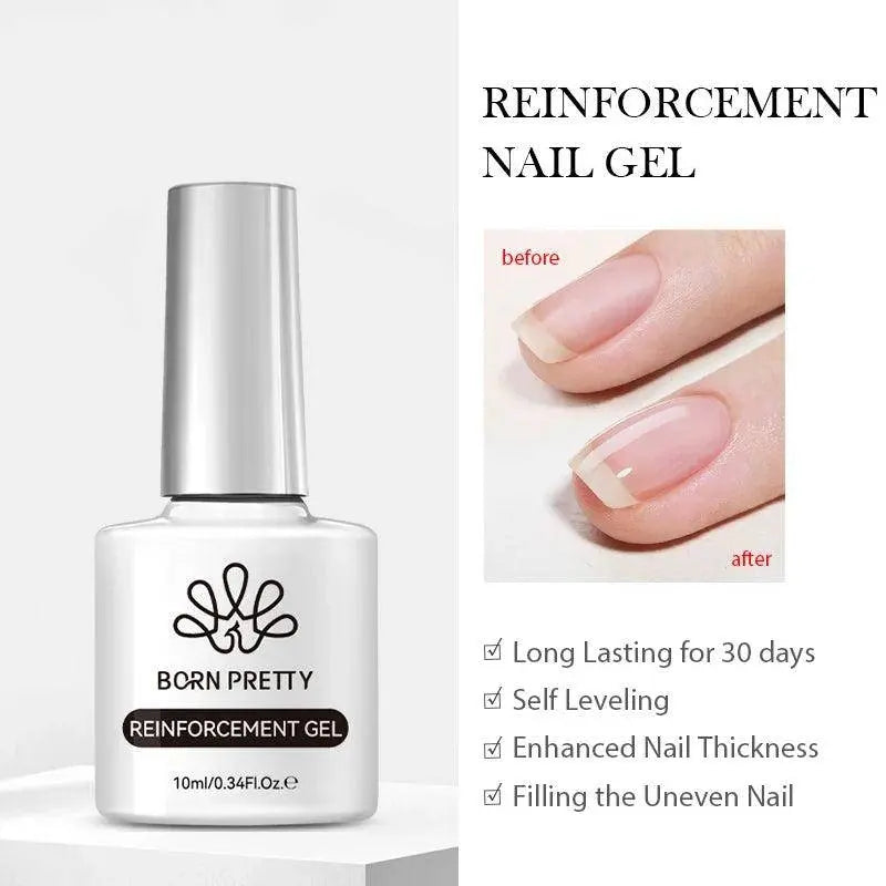 BORN PRETTY Milky White Jelly Nude Gel Nail Polish 10ml White Translucent Soak Off Gel Vernis Semi Permanent Need UV Light Cure SS69