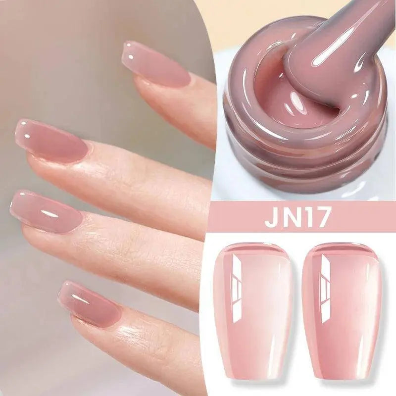 BORN PRETTY Milky White Jelly Nude Gel Nail Polish 10ml White Translucent Soak Off Gel Vernis Semi Permanent Need UV Light Cure SS69