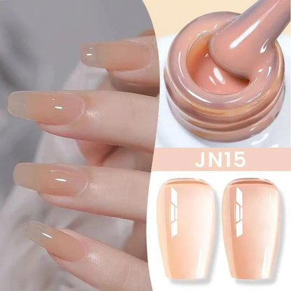 BORN PRETTY Milky White Jelly Nude Gel Nail Polish 10ml White Translucent Soak Off Gel Vernis Semi Permanent Need UV Light Cure SS69