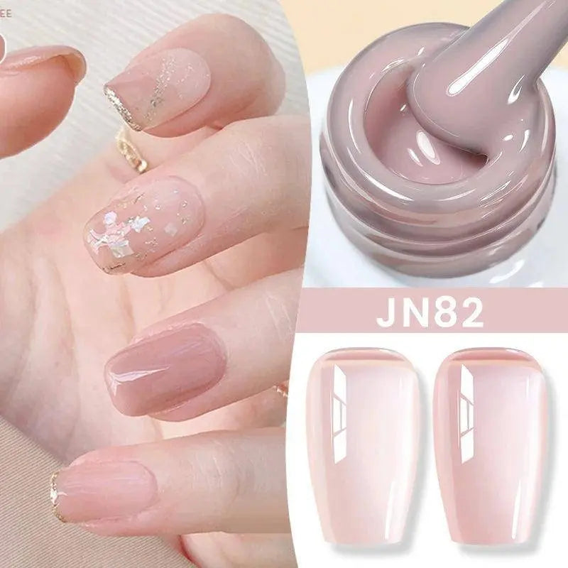 BORN PRETTY Milky White Jelly Nude Gel Nail Polish 10ml White Translucent Soak Off Gel Vernis Semi Permanent Need UV Light Cure SS69