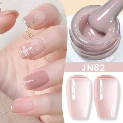 BORN PRETTY Milky White Jelly Nude Gel Nail Polish 10ml White Translucent Soak Off Gel Vernis Semi Permanent Need UV Light Cure SS69