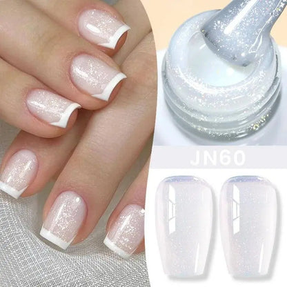 BORN PRETTY Milky White Jelly Nude Gel Nail Polish 10ml White Translucent Soak Off Gel Vernis Semi Permanent Need UV Light Cure SS69