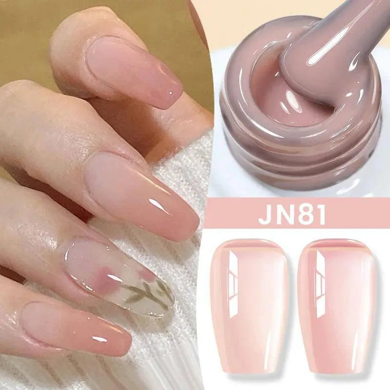 BORN PRETTY Milky White Jelly Nude Gel Nail Polish 10ml White Translucent Soak Off Gel Vernis Semi Permanent Need UV Light Cure SS69