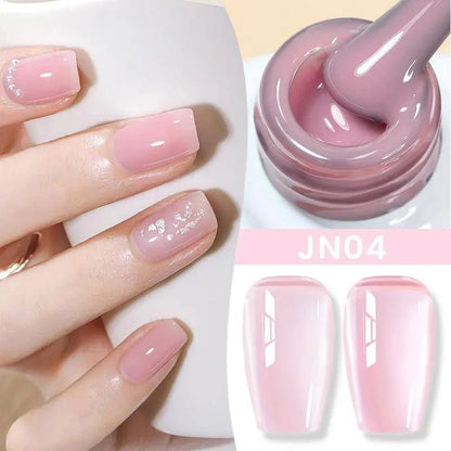 BORN PRETTY Milky White Jelly Nude Gel Nail Polish 10ml White Translucent Soak Off Gel Vernis Semi Permanent Need UV Light Cure SS69