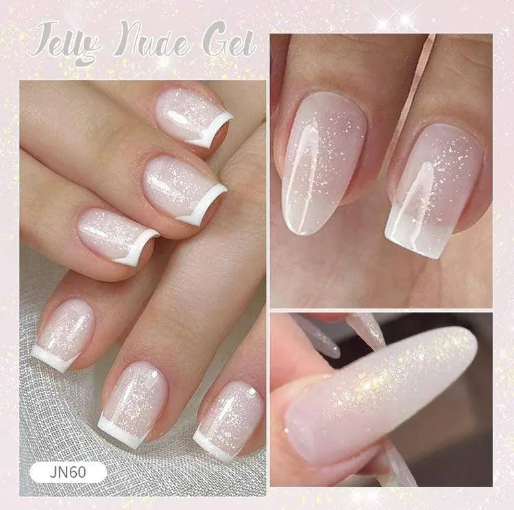 BORN PRETTY Milky White Jelly Nude Gel Nail Polish 10ml White Translucent Soak Off Gel Vernis Semi Permanent Need UV Light Cure SS69