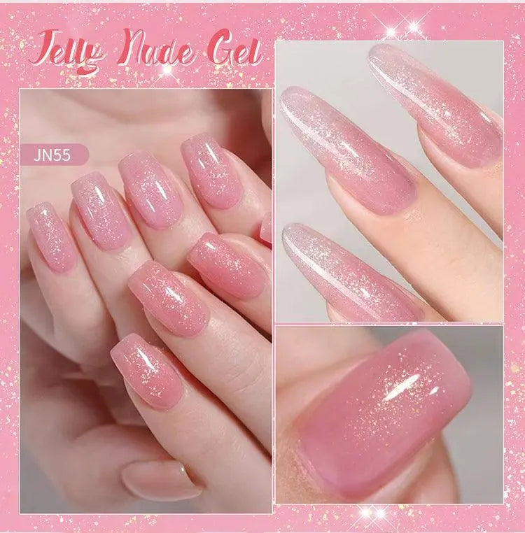 BORN PRETTY Milky White Jelly Nude Gel Nail Polish 10ml White Translucent Soak Off Gel Vernis Semi Permanent Need UV Light Cure SS69