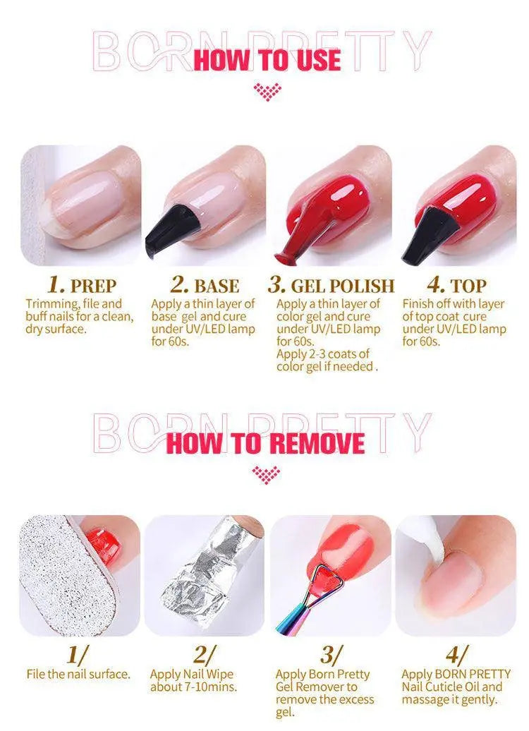 BORN PRETTY Milky White Jelly Nude Gel Nail Polish 10ml White Translucent Soak Off Gel Vernis Semi Permanent Need UV Light Cure SS69